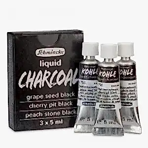 Schmincke Liquid Charcoal Set 3x 5ml
