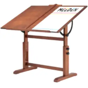 MEEDEN Drafting Table - Walnut Finish