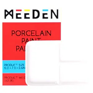 MEEDEN 3-well Ceramic Artist Paint Palette