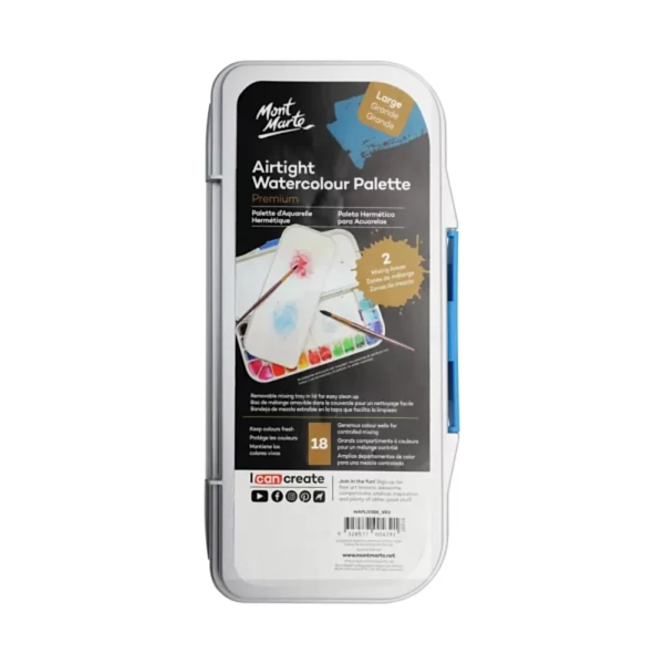 Mont Marte Airtight Watercolour Palette Premium 18 Wells