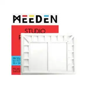 MEEDEN Studio Porcelain Paint Palette 17 wells + 2 mixing areas