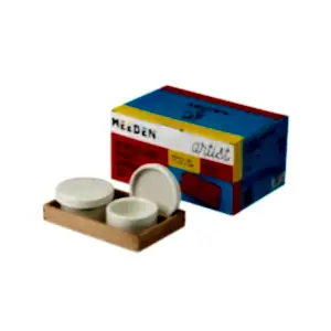 MEEDEN Porcelain Dipper Set with Beechwood Tray