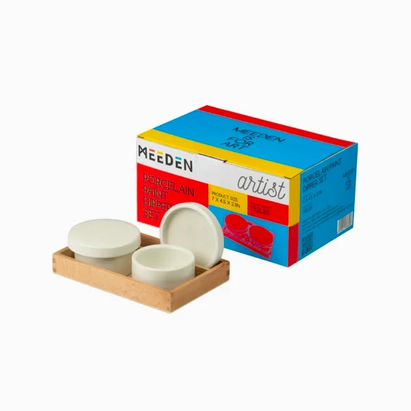 MEEDEN Porcelain Dipper Set with Beechwood Tray